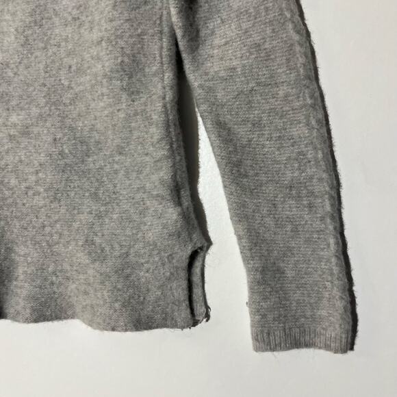 Kein Pure Merino Wool Crew Neck Gray Button Up Back Pullover Sweater Women’s S - Picture 3 of 7